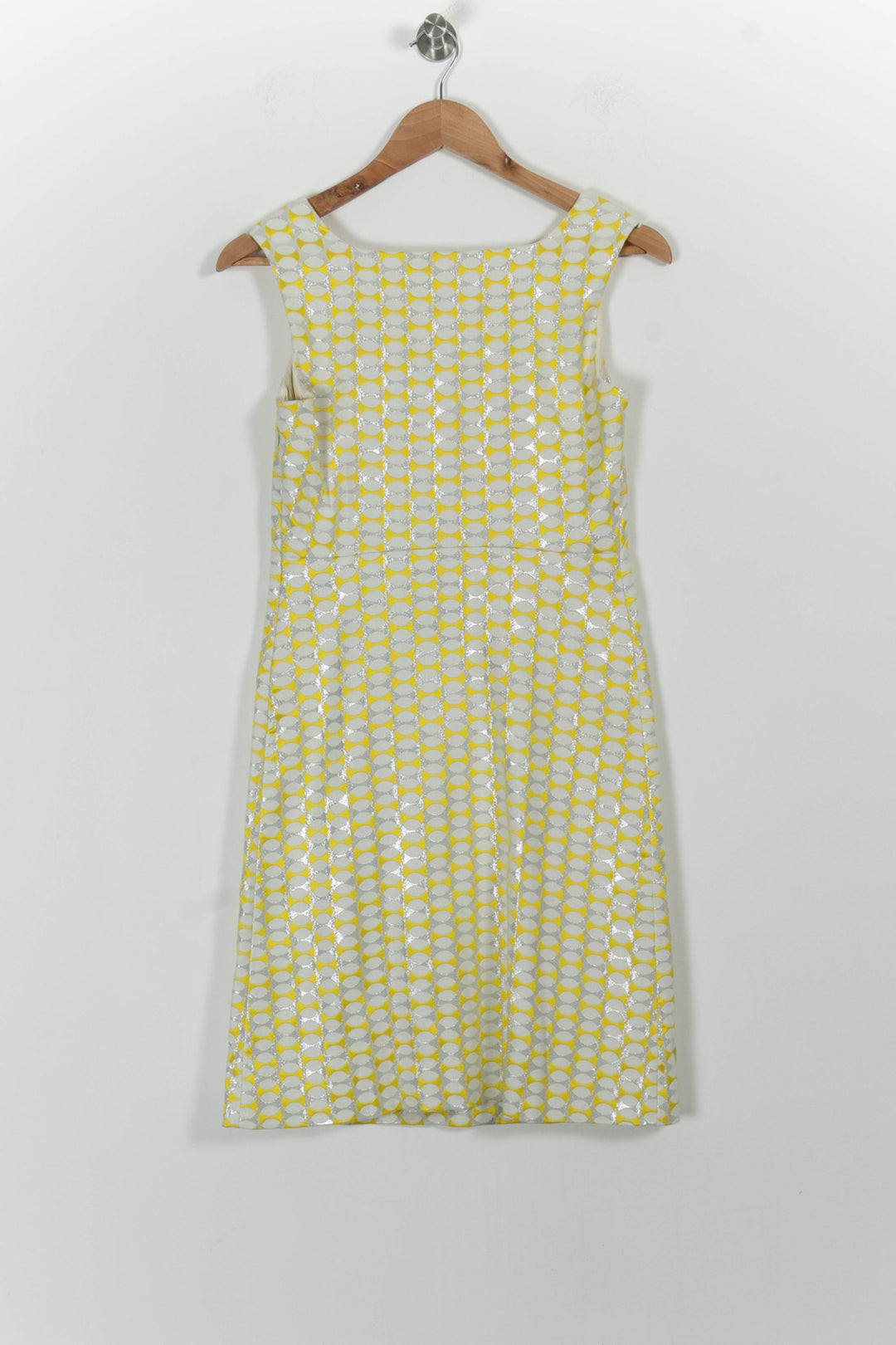 Robe Droite Jaune et Blanche - Taille S/36 de la marque Agnès b. | PARAD100982 - Vendu par Paradigme - Image 4