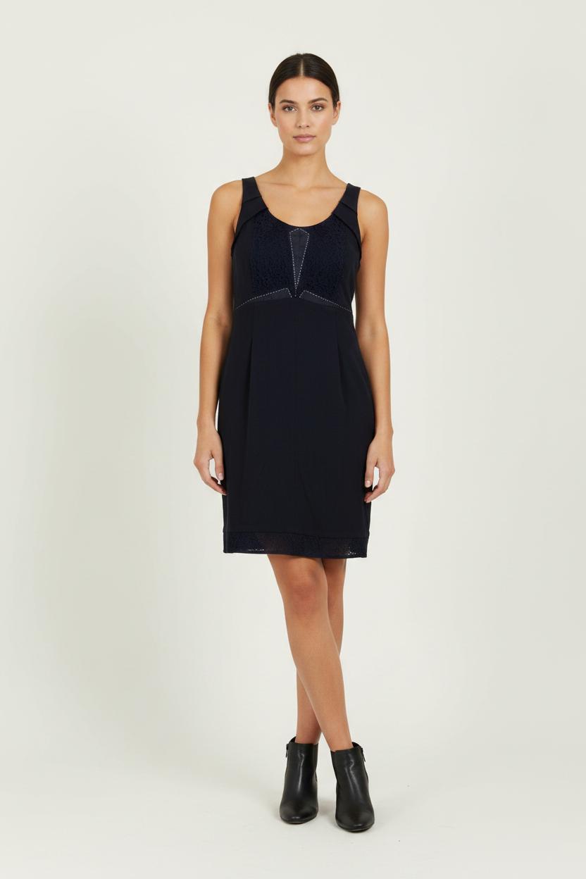 Robe Droite Bleu - Taille M/38 de la marque Paule Ka | PARAD100985 - Vendu par Paradigme - Image 1