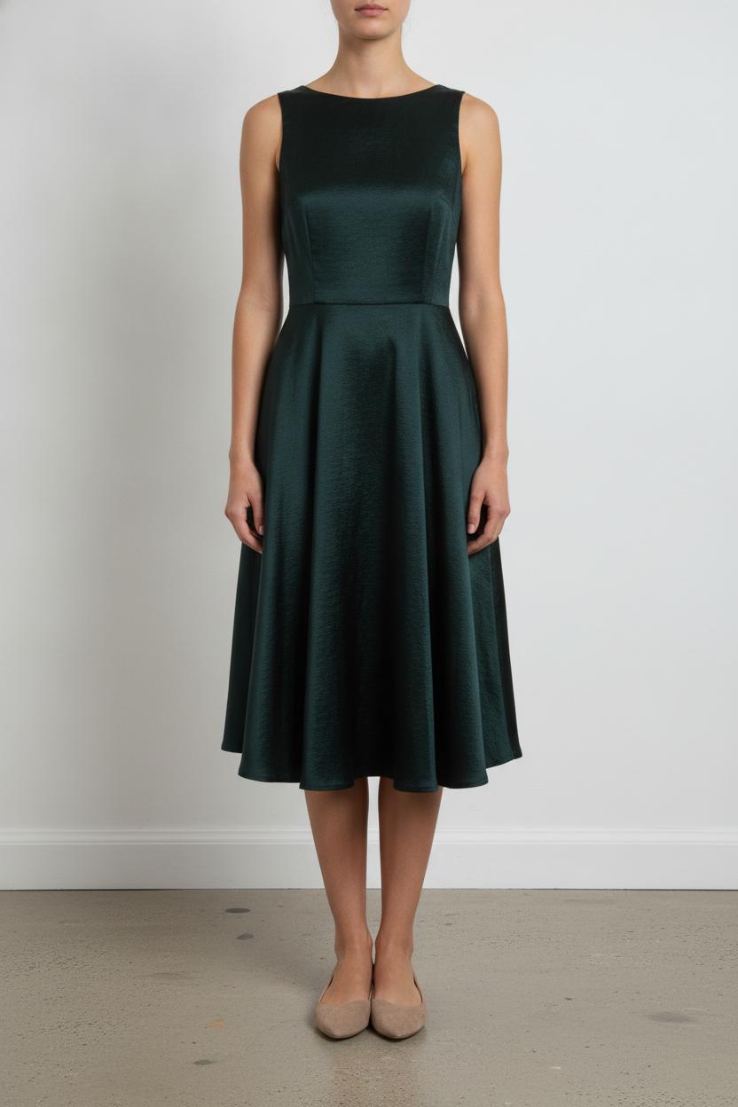 Robe Évasée Verte - Taille S/36 de la marque Derhy | PARAD100986 - Vendu par Paradigme - Image 1