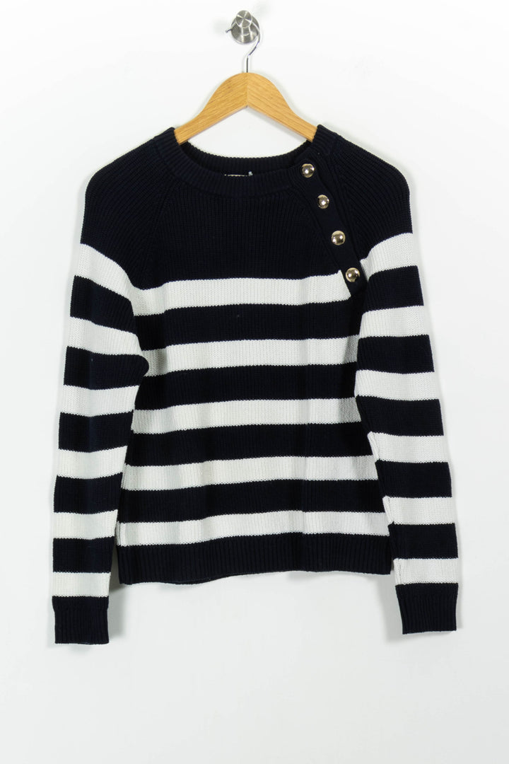Pull Rayé Bleu Marine et Blanc - Taille M/38 de la marque Sézane | PARAD100987 - Vendu par Paradigme - Image 2