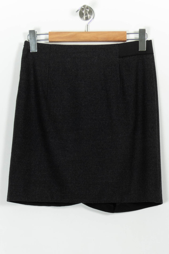 Jupe Drapée Grise - Taille L/40 de la marque Claudie Pierlot | PARAD100989 - Vendu par Paradigme - Image 4