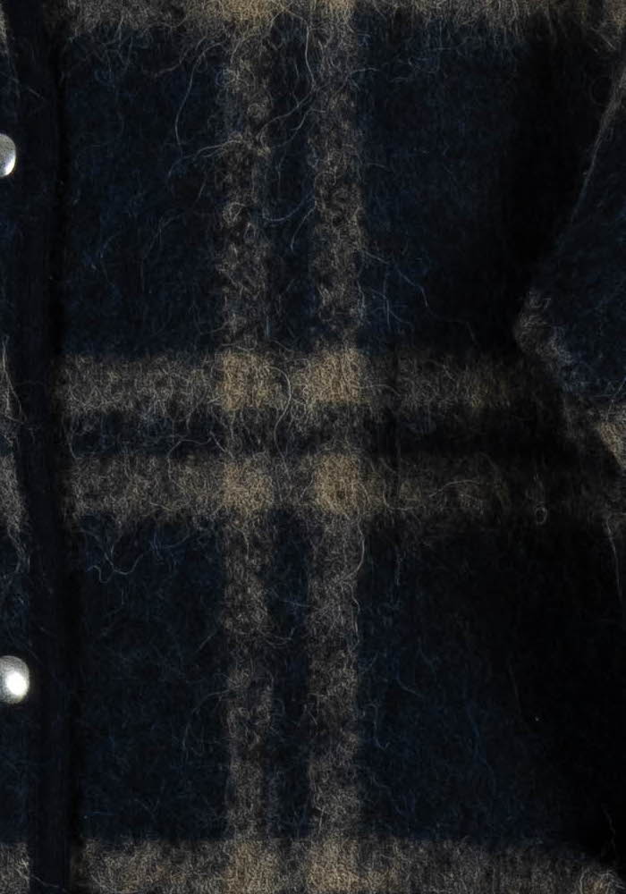 Manteau Carreaux Bleu Marine et Beige - Taille S/36 de la marque Bellerose | PARAD100991 - Vendu par Paradigme - Image 3