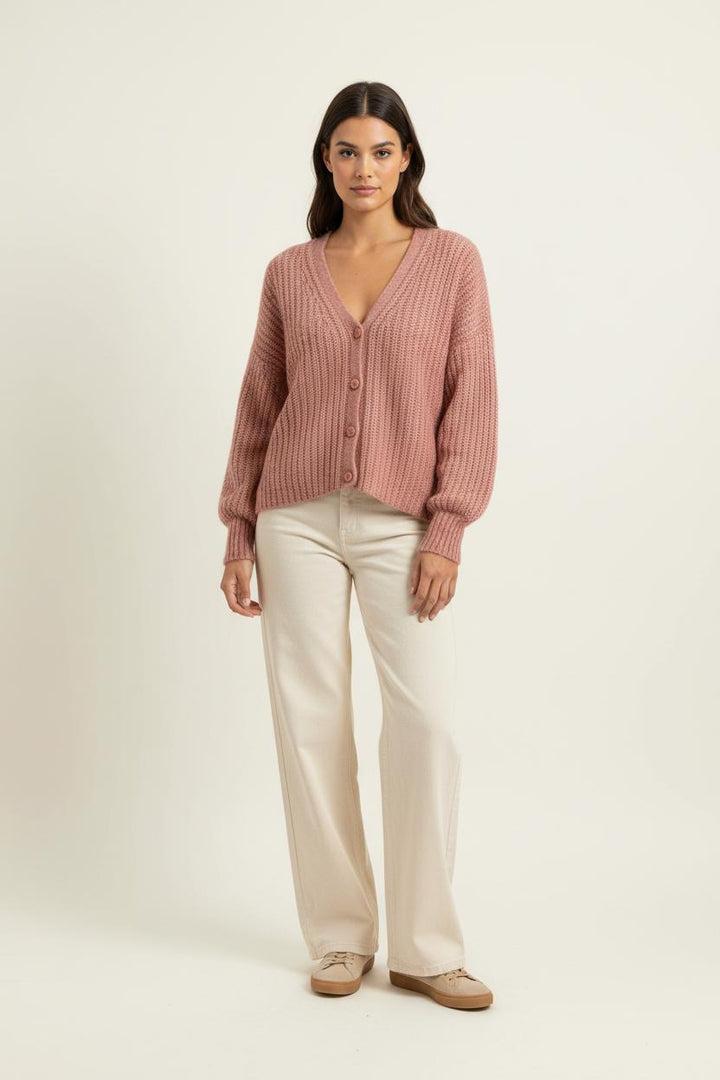 Cardigan Rose - Taille S/36 de la marque Sézane | PARAD100993 - Vendu par Paradigme - Image 1
