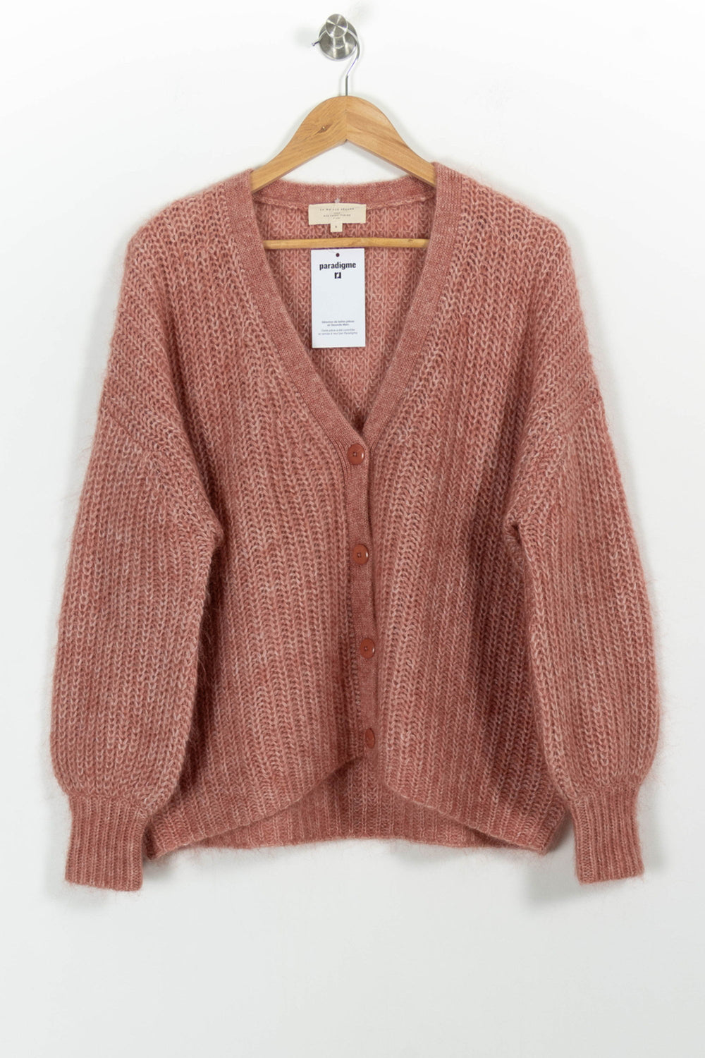 Cardigan Rose - Taille S/36 de la marque Sézane | PARAD100993 - Vendu par Paradigme - Image 2