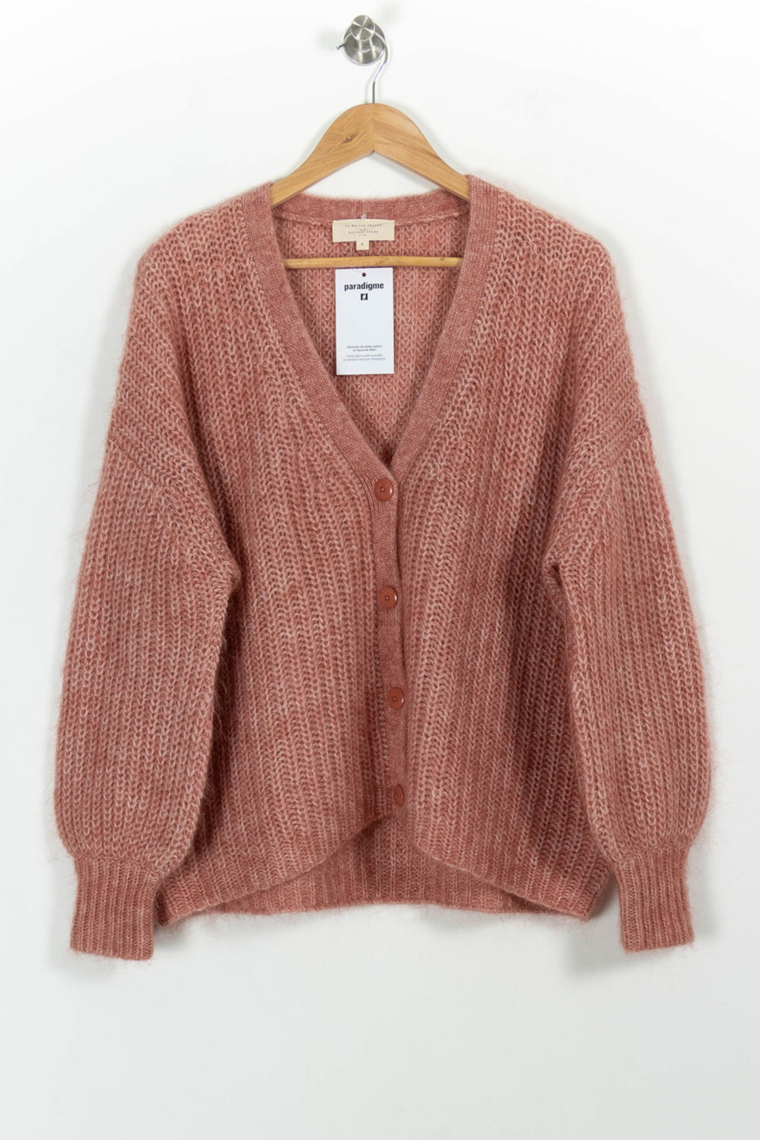 Cardigan Rose - Taille S/36 de la marque Sézane | PARAD100993 - Vendu par Paradigme - Image 2