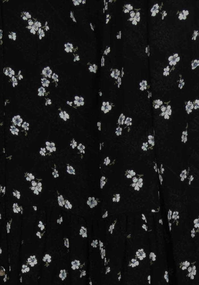 Robe Fleurie Noire et Blanche - Taille S/36 de la marque Sézane | PARAD100998 - Vendu par Paradigme - Image 3