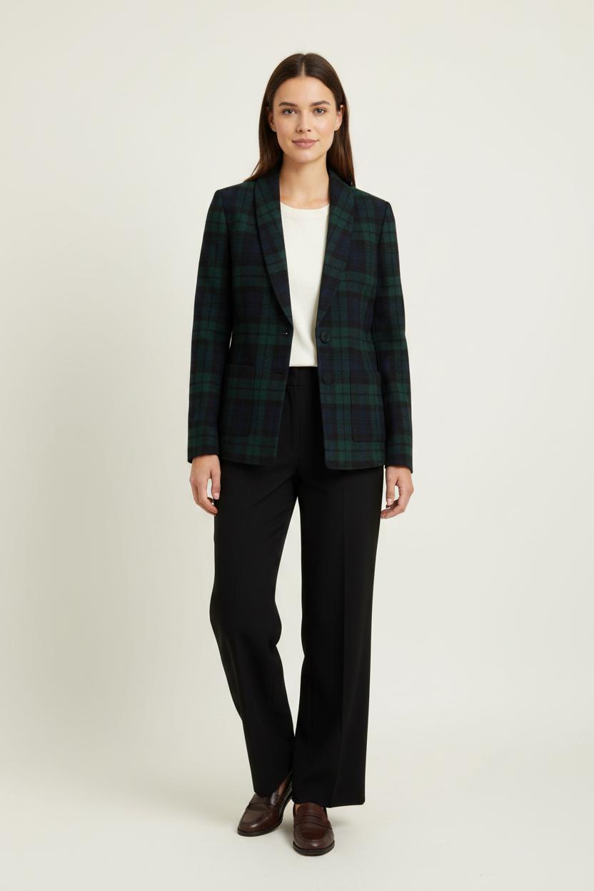 Veste à Carreaux Verte et Noire - Taille M/38 de la marque Sézane | PARAD101001 - Vendu par Paradigme - Image 1
