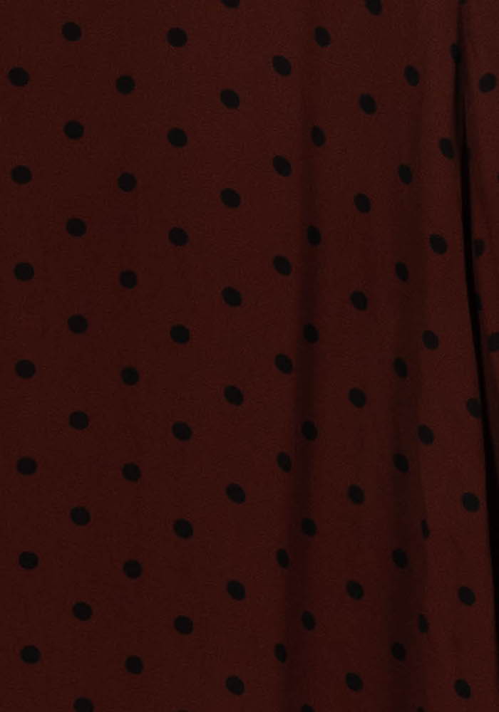 Robe à Pois Bordeaux et Noire - Taille XS/34 de la marque Ganni | PARAD101002 - Vendu par Paradigme - Image 3