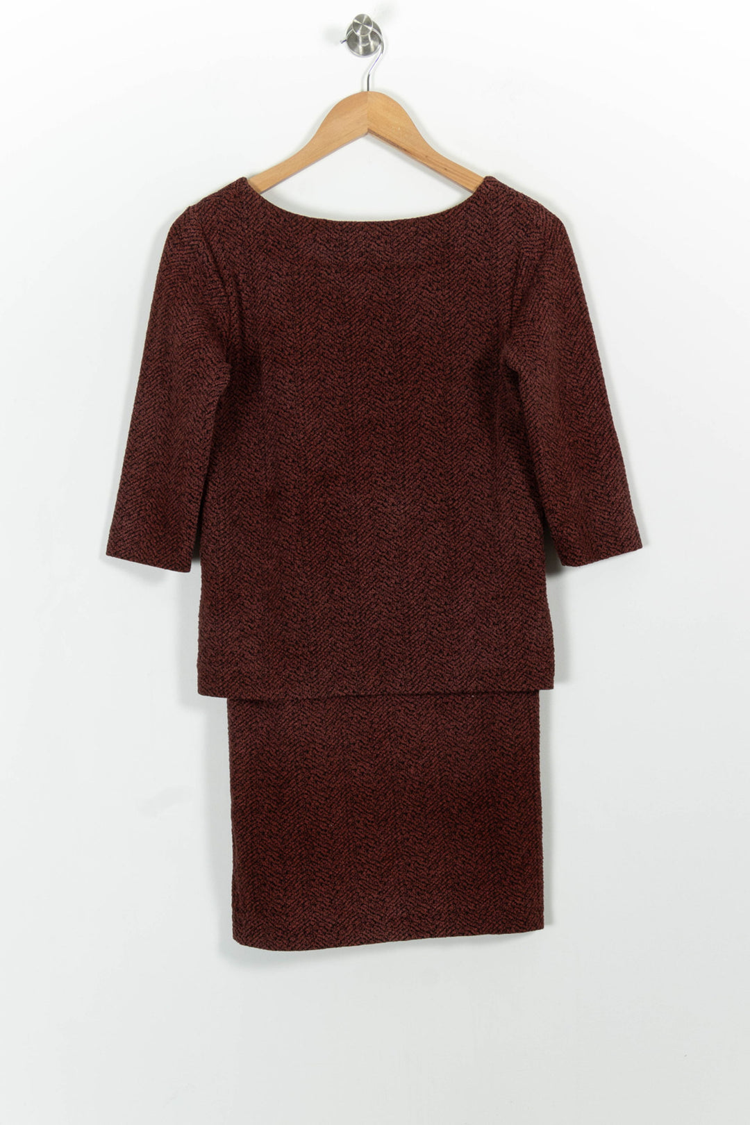 Robe Midi Bordeaux - Taille XS/34 de la marque Ganni | PARAD101007 - Vendu par Paradigme - Image 4