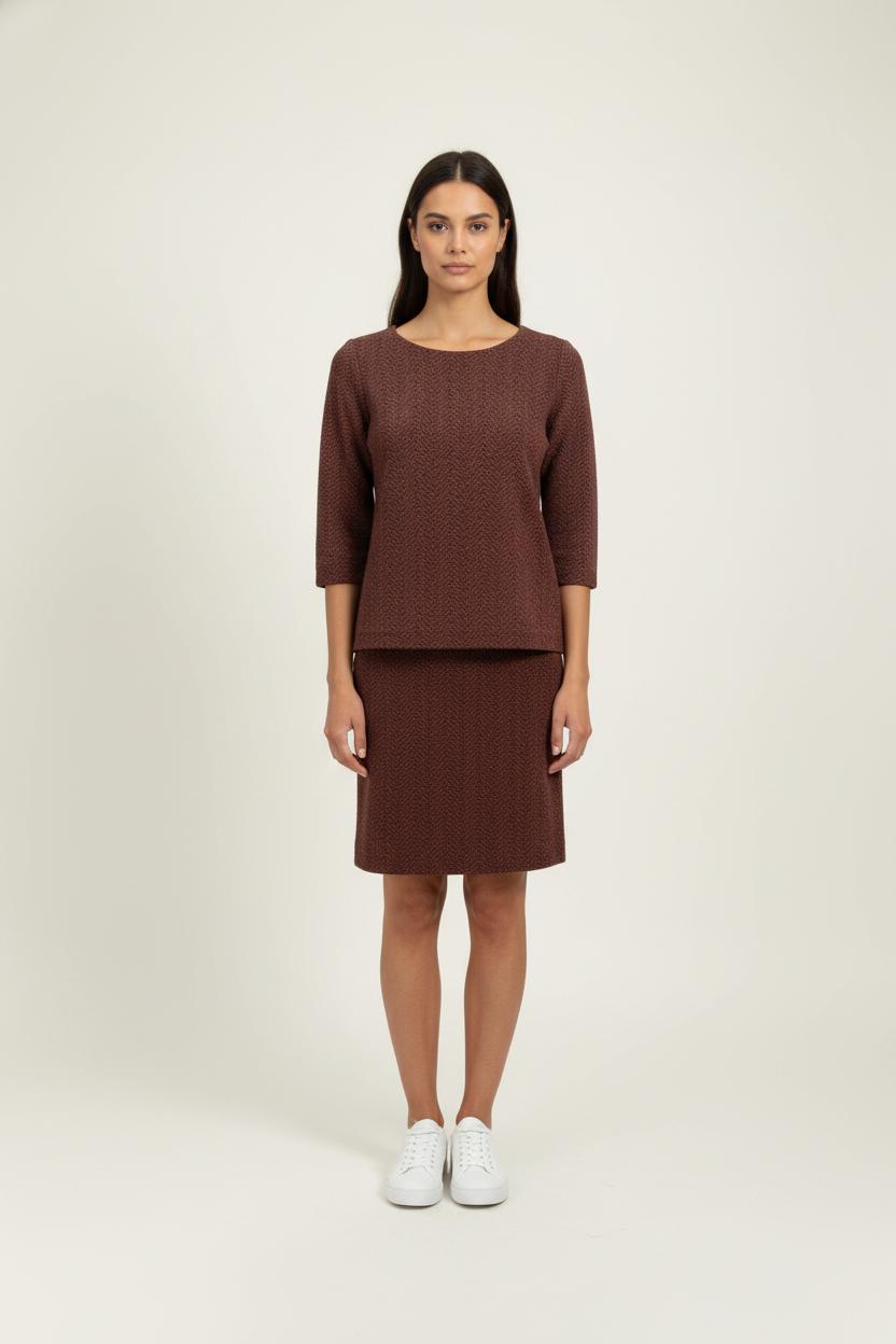 Robe Midi Bordeaux - Taille XS/34 de la marque Ganni | PARAD101007 - Vendu par Paradigme - Image 1