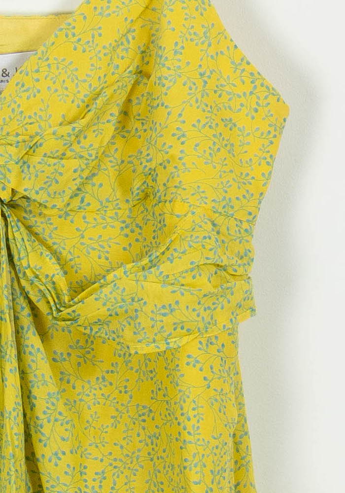 Robe Mi-longue Jaune - Taille M/38 de la marque Paul & Joe | PARAD101011 - Vendu par Paradigme - Image 3