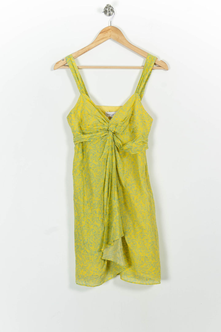 Robe Mi-longue Jaune - Taille M/38 de la marque Paul & Joe | PARAD101011 - Vendu par Paradigme - Image 2