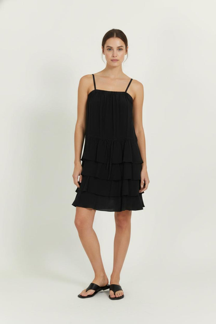 Robe Volantée Noire - Taille L/40 de la marque Pablo | PARAD101013 - Vendu par Paradigme - Image 1