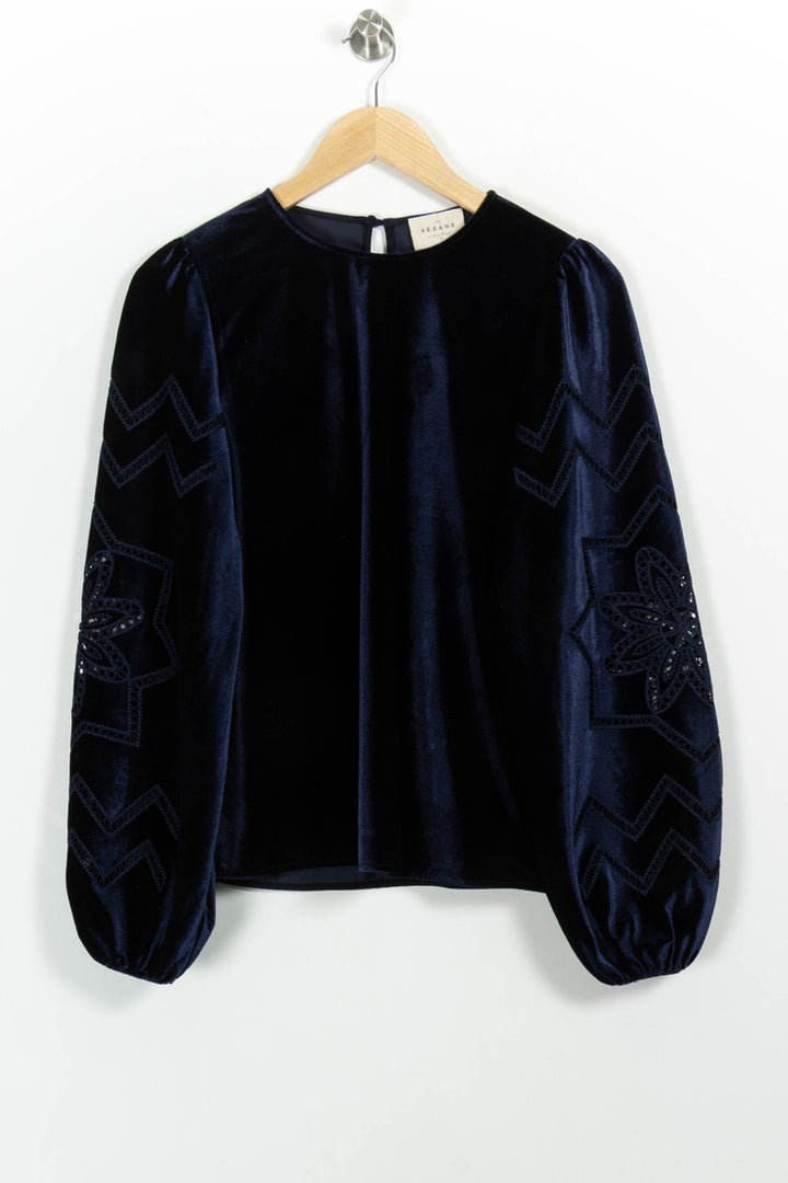 Blouse Bleue - Taille S/36 de la marque Sézane | PARAD101023 - Vendu par Paradigme - Image 2
