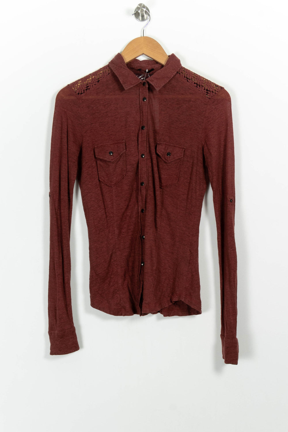 Chemise Bordeaux - Taille M/38 de la marque IKKS | PARAD101025 - Vendu par Paradigme - Image 2