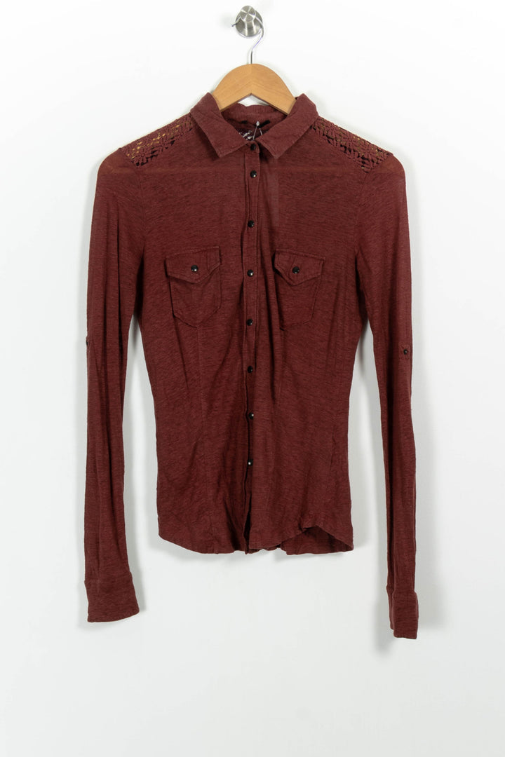 Chemise Bordeaux - Taille M/38 de la marque IKKS | PARAD101025 - Vendu par Paradigme - Image 2