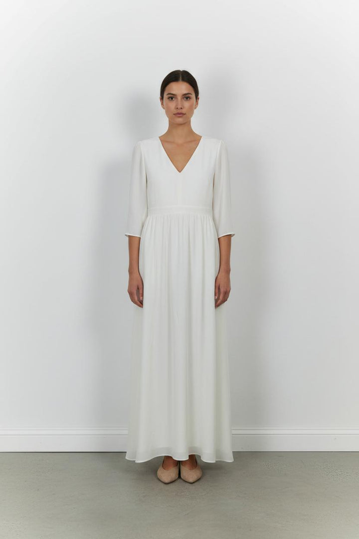 Robe Longue Blanche - Taille S/36 de la marque Maison Lemoine | PARAD101027 - Vendu par Paradigme - Image 1