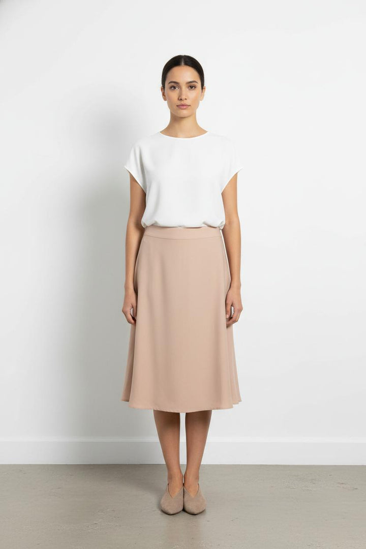 Jupe Évasée Beige - Taille L/40 de la marque Maison Lemoine | PARAD101028 - Vendu par Paradigme - Image 1