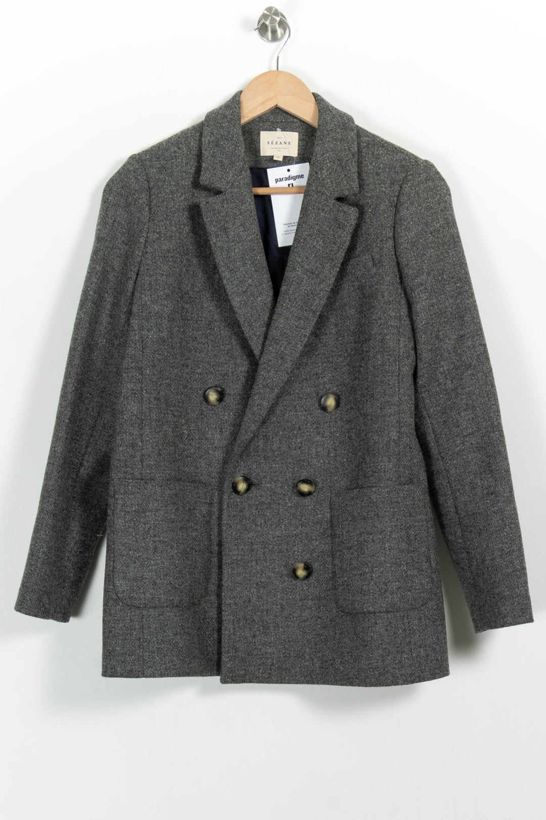 Blazer Gris - Taille XS/34 de la marque Sézane | PARAD101029 - Vendu par Paradigme - Image 2