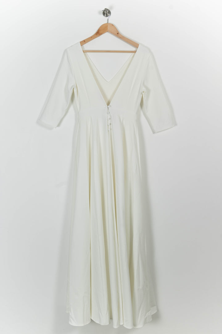 Robe Longue Beige - Taille S/36 de la marque Maison Lemoine | PARAD101032 - Vendu par Paradigme - Image 4
