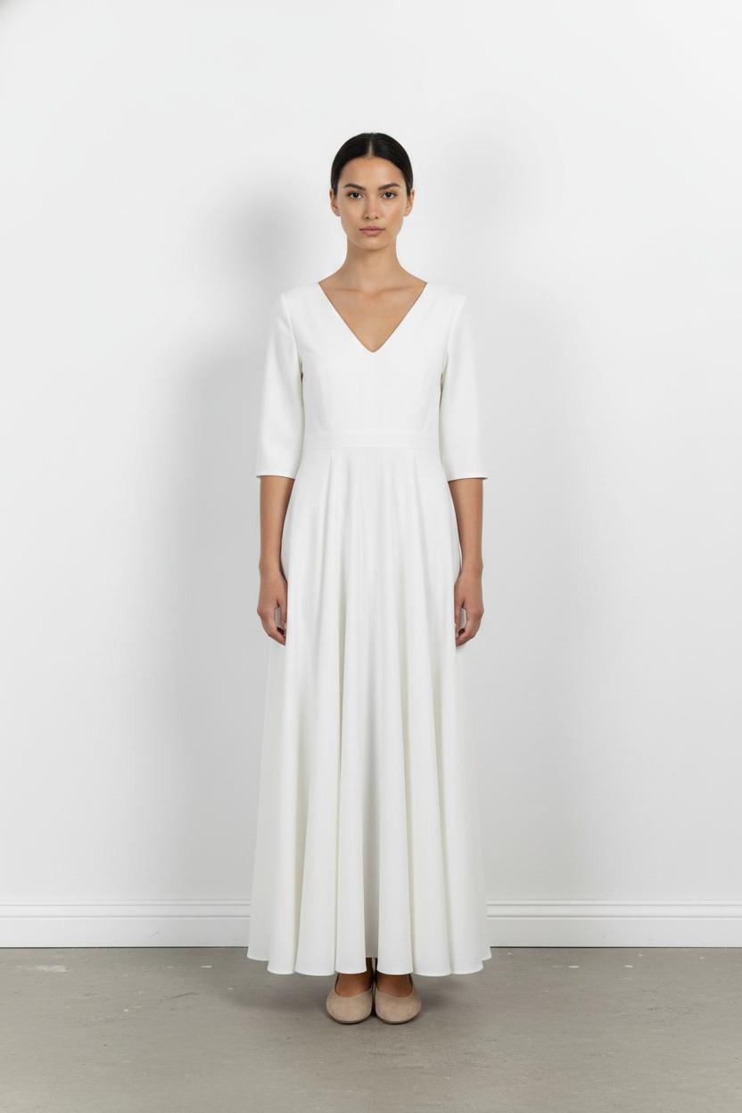 Robe Longue Beige - Taille S/36 de la marque Maison Lemoine | PARAD101032 - Vendu par Paradigme - Image 1