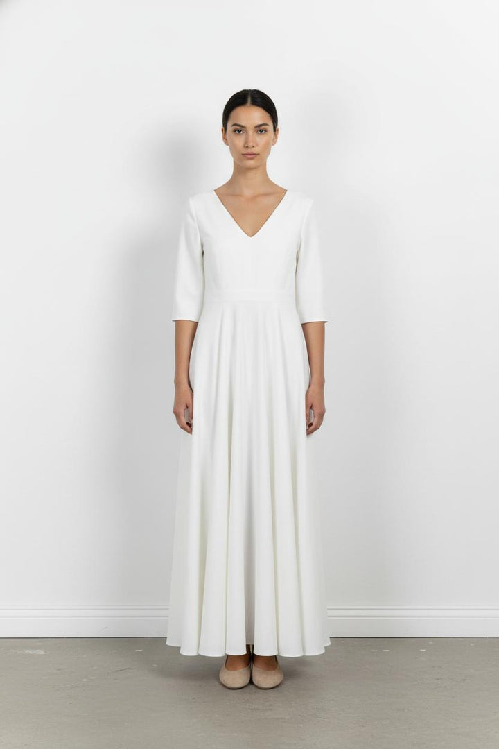 Robe Longue Beige - Taille S/36 de la marque Maison Lemoine | PARAD101032 - Vendu par Paradigme - Image 1