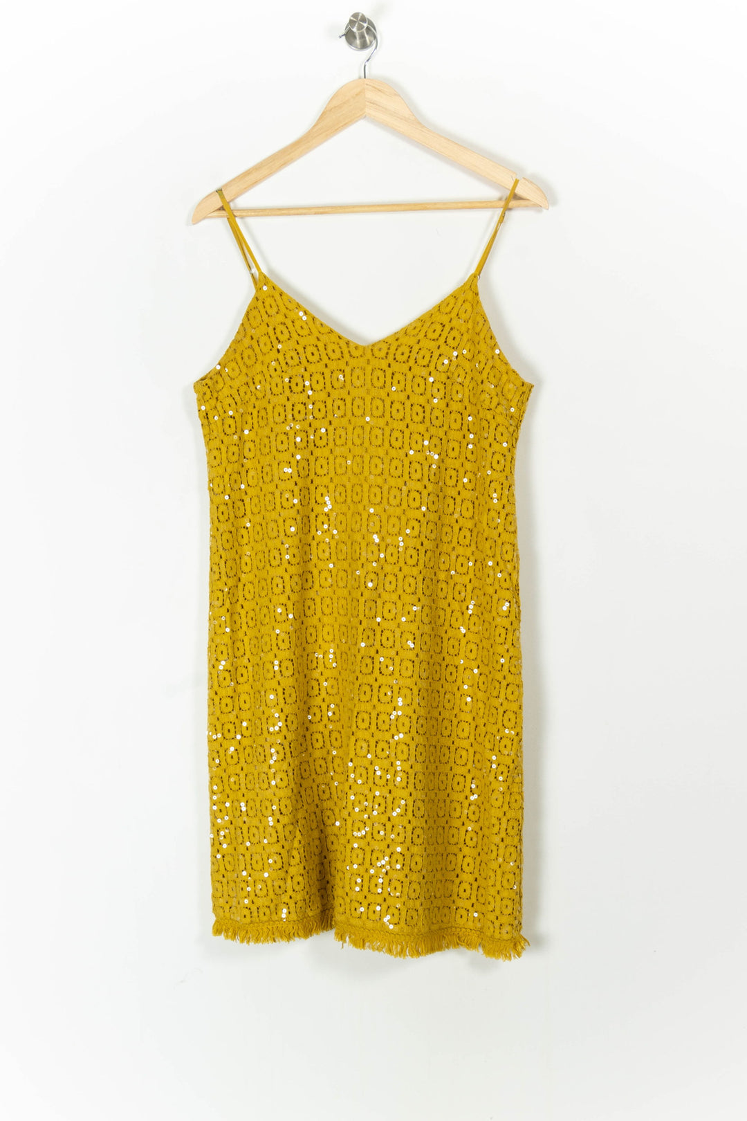 Robe Droite Jaune - Taille M/38 de la marque La Fée Maraboutée | PARAD101034 - Vendu par Paradigme - Image 2