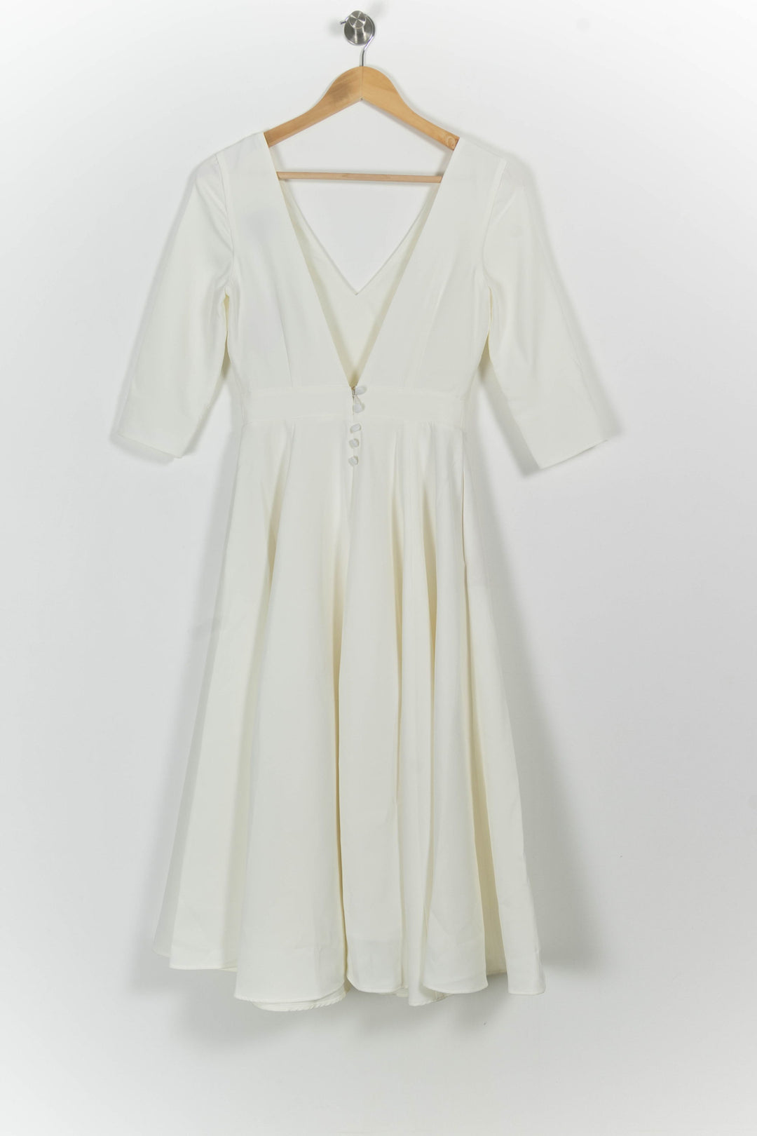 Robe Longue Beige - Taille XS/34 de la marque Maison Lemoine | PARAD101036 - Vendu par Paradigme - Image 4