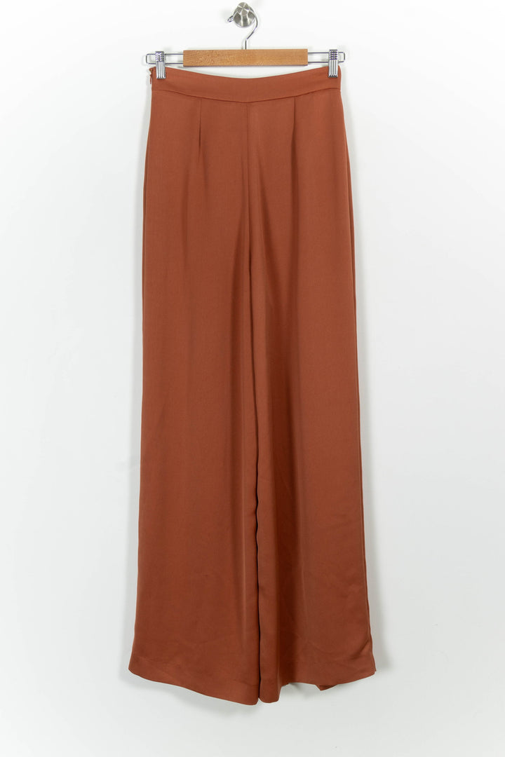 Pantalon Large Marron - Taille M/38 de la marque Maison Lemoine | PARAD101039 - Vendu par Paradigme - Image 4