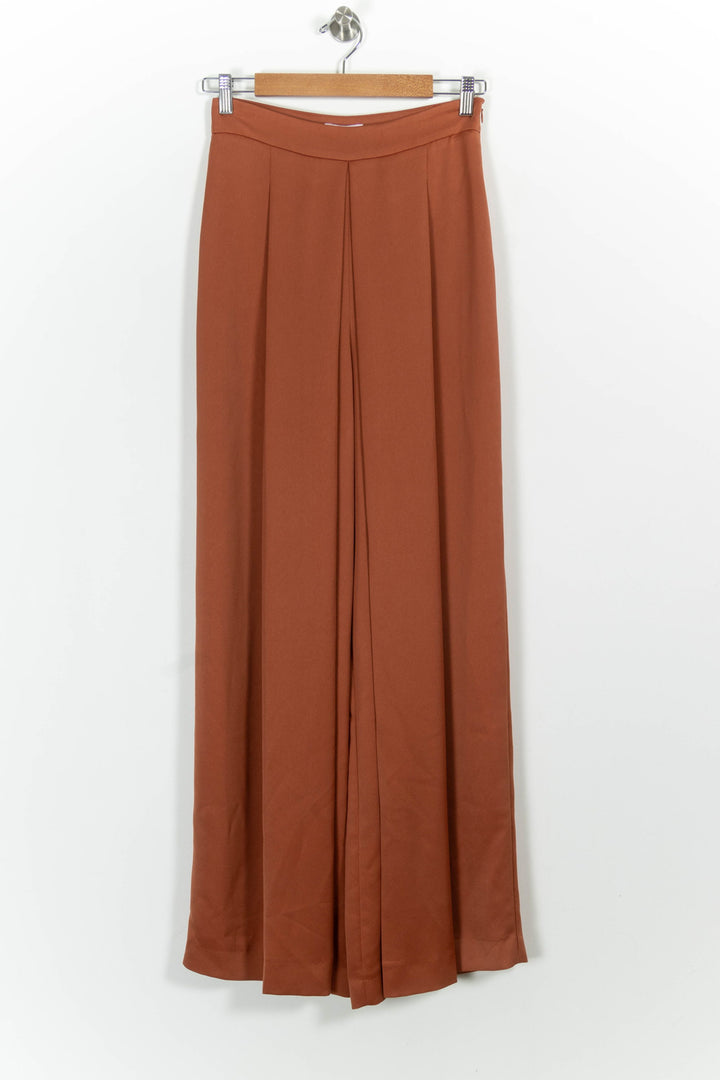 Pantalon Large Marron - Taille M/38 de la marque Maison Lemoine | PARAD101039 - Vendu par Paradigme - Image 2