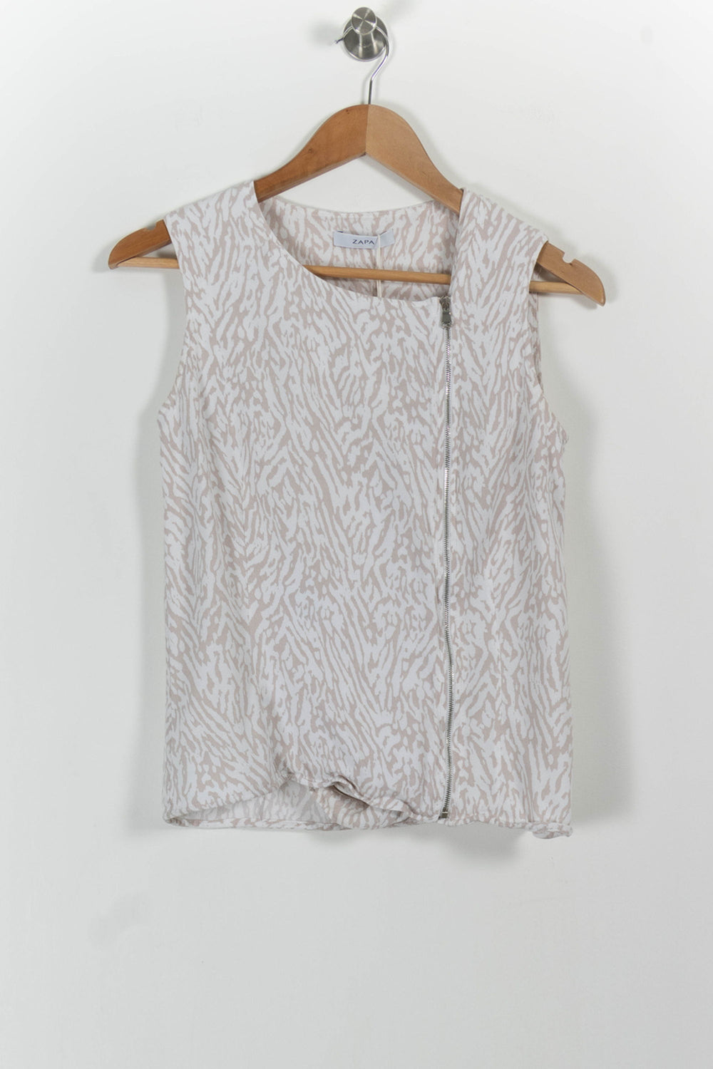 Débardeur Blanc et Beige - Taille M/38 de la marque ZAPA | PARAD101054 - Vendu par Paradigme - Image 2