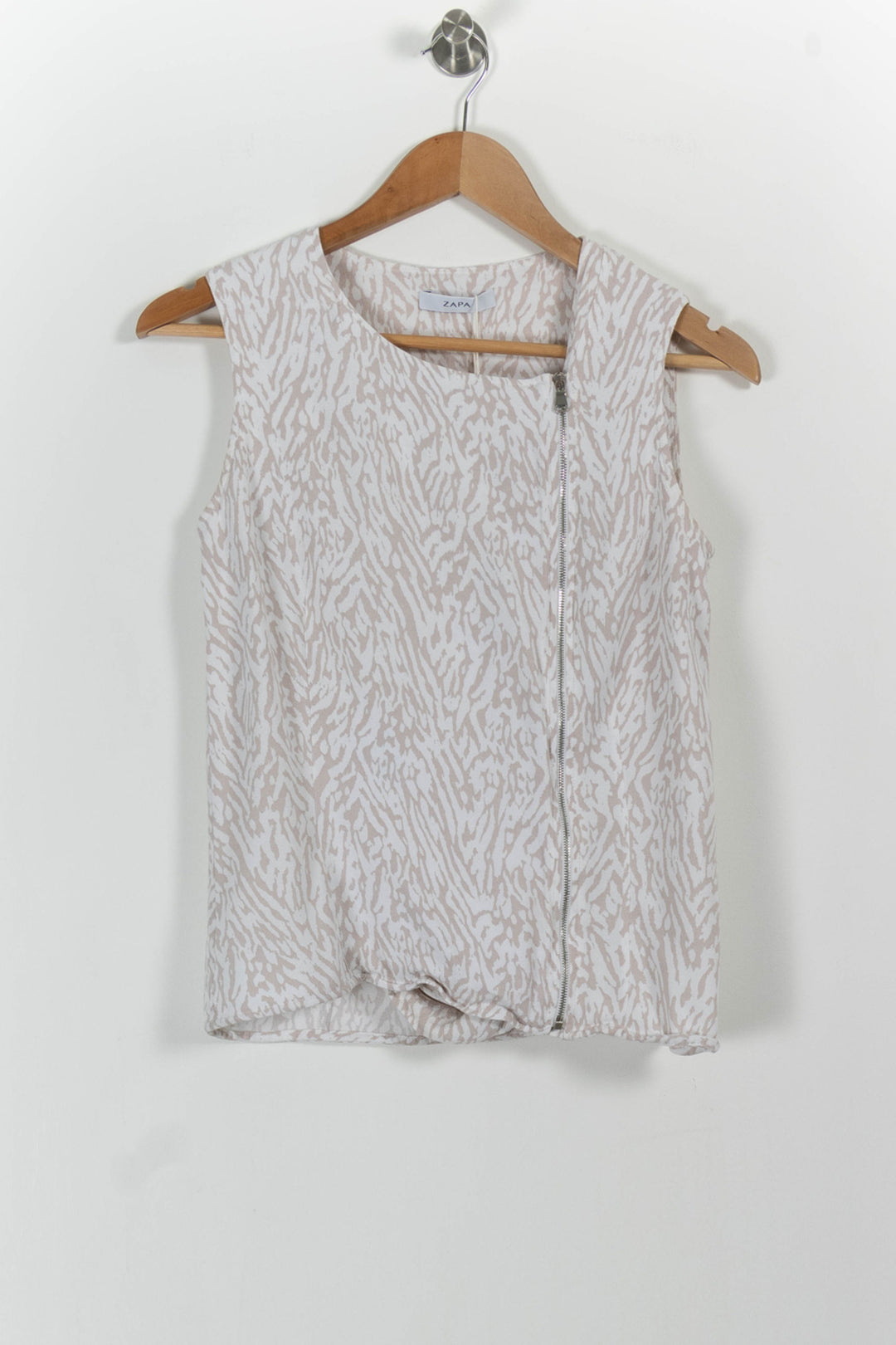 Débardeur Blanc et Beige - Taille M/38 de la marque ZAPA | PARAD101054 - Vendu par Paradigme - Image 2
