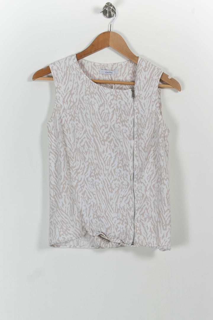 Débardeur Blanc et Beige - Taille M/38 de la marque ZAPA | PARAD101054 - Vendu par Paradigme - Image 2