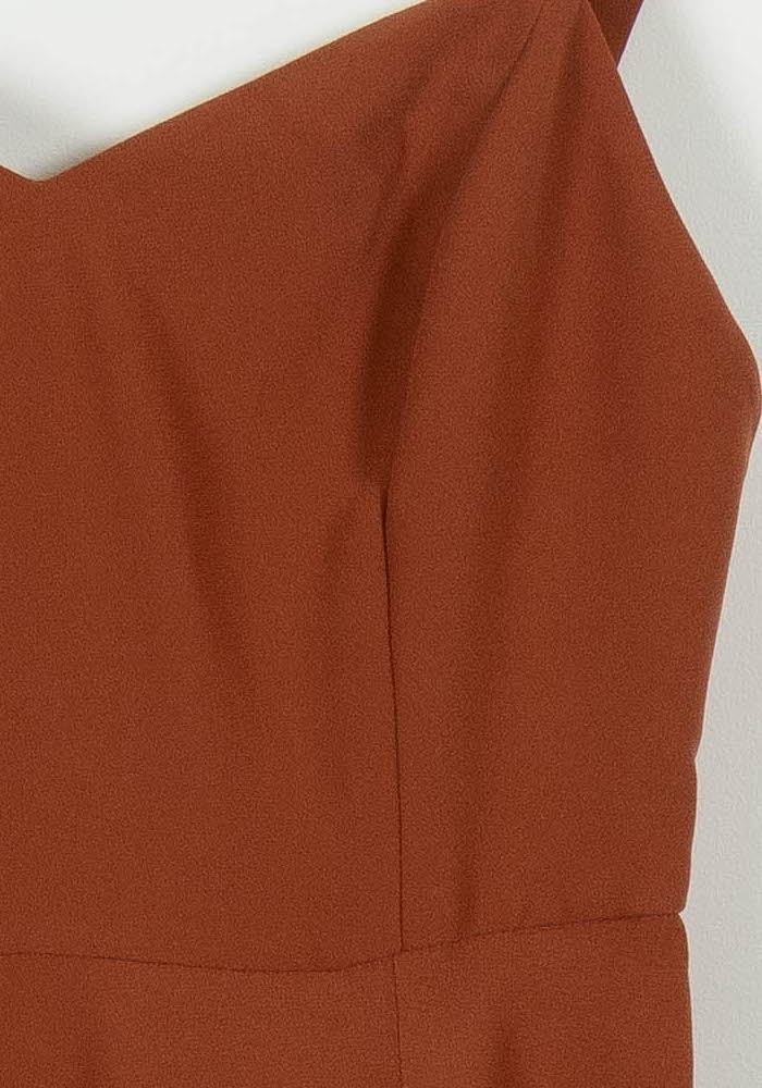 Robe Midi Marron - Taille XS/34 de la marque Maison Lemoine | PARAD101059 - Vendu par Paradigme - Image 3