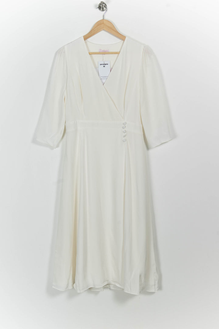 Robe Longue Beige - Taille L/40 de la marque Maison Lemoine | PARAD101079 - Vendu par Paradigme - Image 2