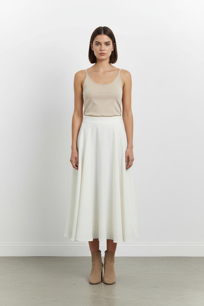Jupe Midi Beige - Taille XS/34 de la marque Maison Lemoine | PARAD101084 - Vendu par Paradigme - Image 1