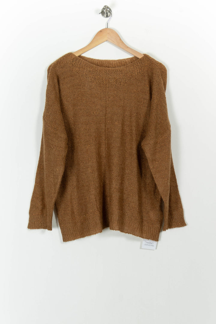 Pull Doré - Taille L/40 de la marque La Fée Maraboutée | PARAD101087 - Vendu par Paradigme - Image 2
