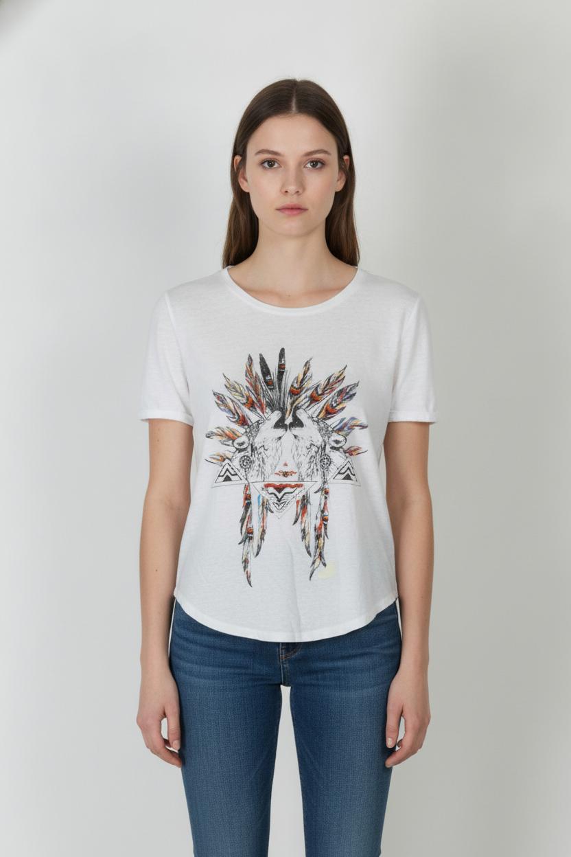 Tee-shirt Blanc - Taille S/36 de la marque Sandro | PARAD101093 - Vendu par Paradigme - Image 1