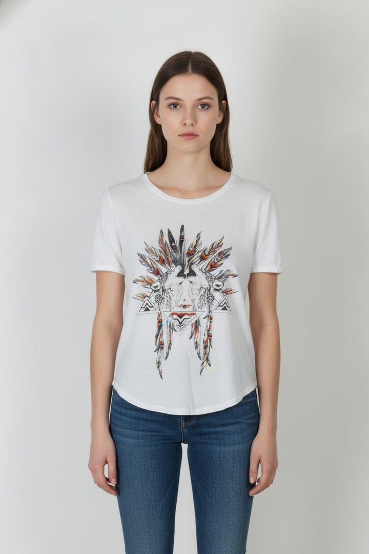 Tee-shirt Blanc - Taille S/36 de la marque Sandro | PARAD101093 - Vendu par Paradigme - Image 1
