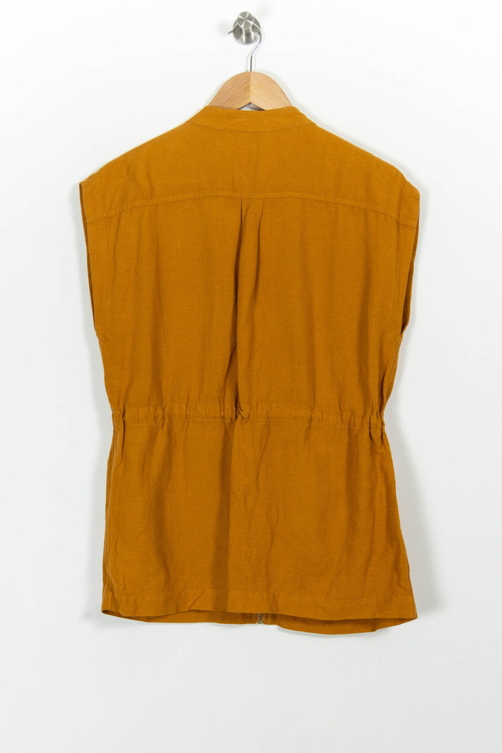 Gilet Sans Manches Jaune - Taille M/38 de la marque La Fée Maraboutée | PARAD101094 - Vendu par Paradigme - Image 4