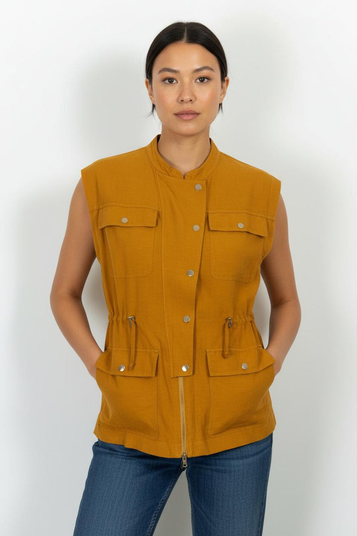 Gilet Sans Manches Jaune - Taille M/38 de la marque La Fée Maraboutée | PARAD101094 - Vendu par Paradigme - Image 1
