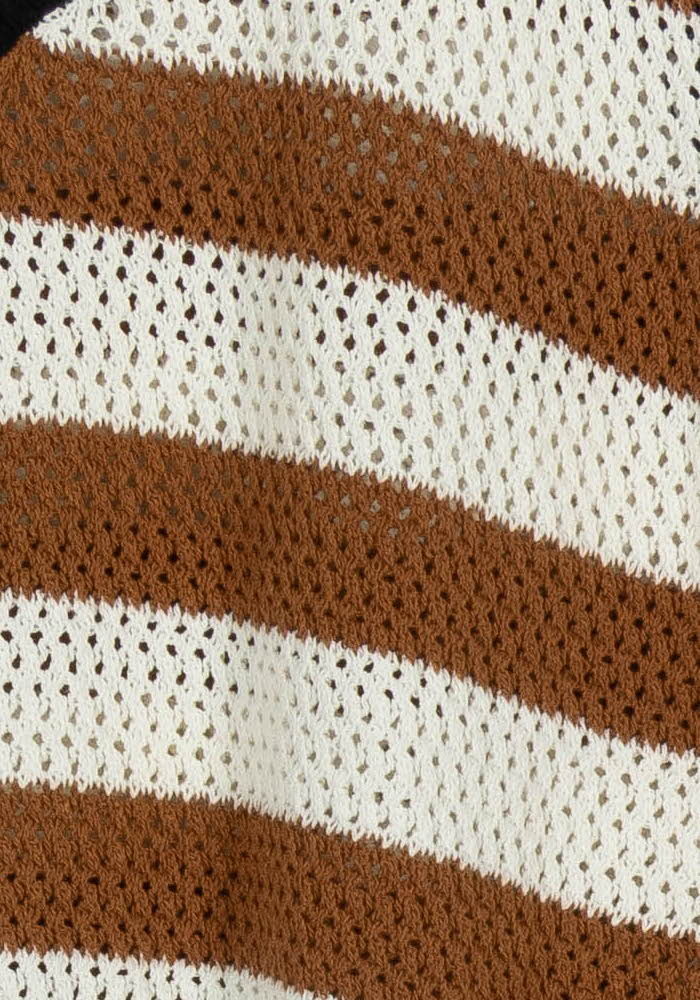 Débardeur Marron et Blanc - Taille L/40 de la marque La Fée Maraboutée | PARAD101097 - Vendu par Paradigme - Image 3