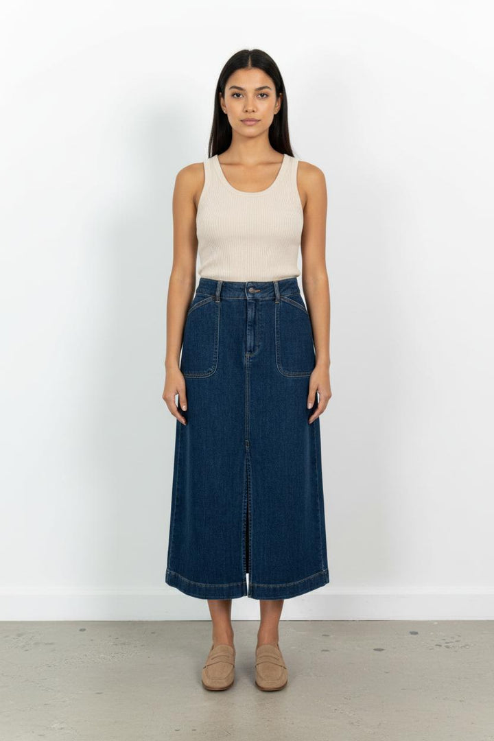 Jupe Longue Bleue - Taille M/38 de la marque La Fée Maraboutée | PARAD101098 - Vendu par Paradigme - Image 1