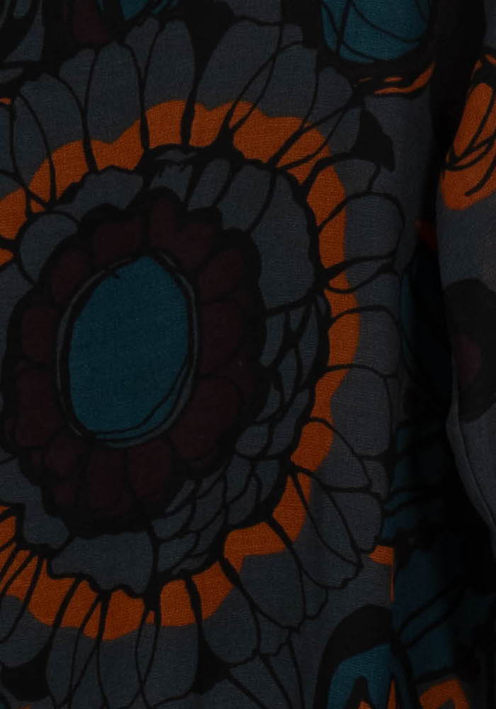 Blouse Noire et Orange - Taille M/38 de la marque La Fée Maraboutée | PARAD101099 - Vendu par Paradigme - Image 3