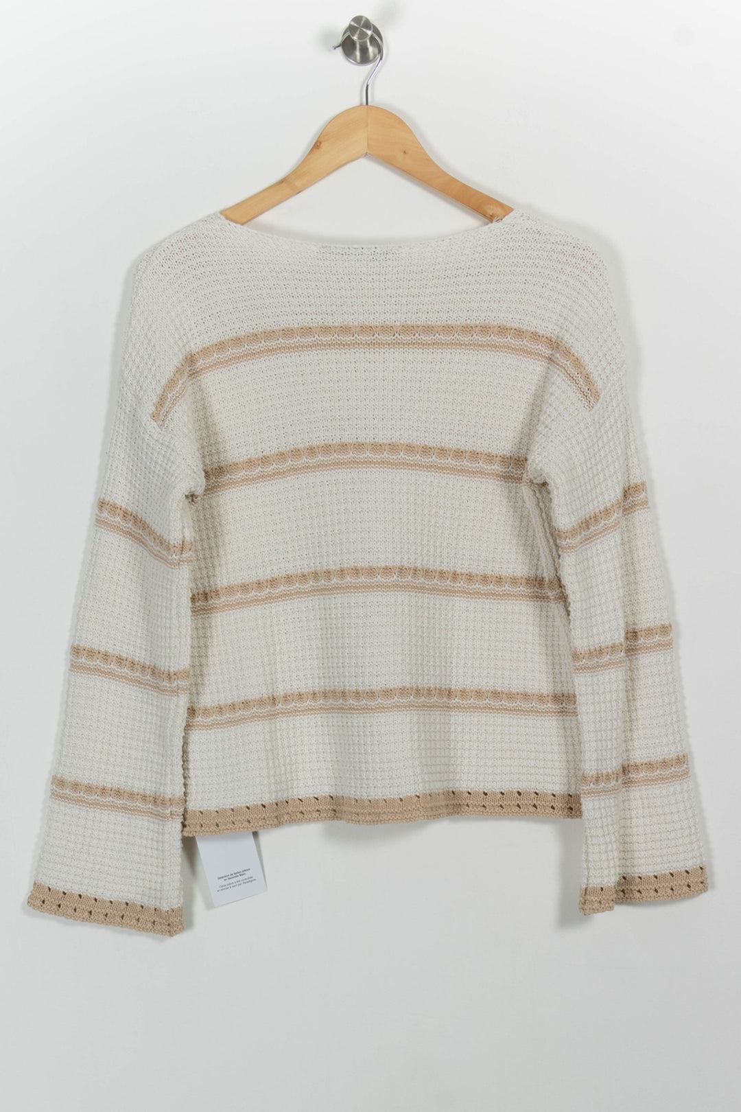 Pull Écru et Beige - Taille S/36 de la marque La Fée Maraboutée | PARAD101100 - Vendu par Paradigme - Image 4