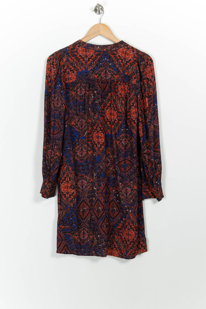 Robe Droite Rouge et Bleue - Taille M/38 de la marque La Fée Maraboutée | PARAD101102 - Vendu par Paradigme - Image 4