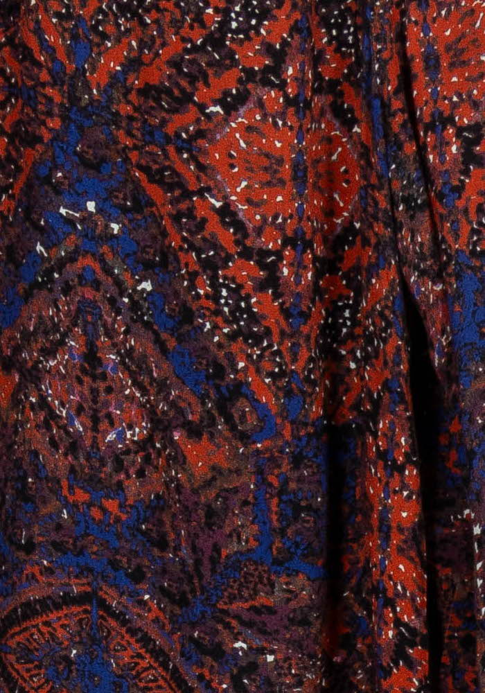 Robe Droite Rouge et Bleue - Taille M/38 de la marque La Fée Maraboutée | PARAD101102 - Vendu par Paradigme - Image 3