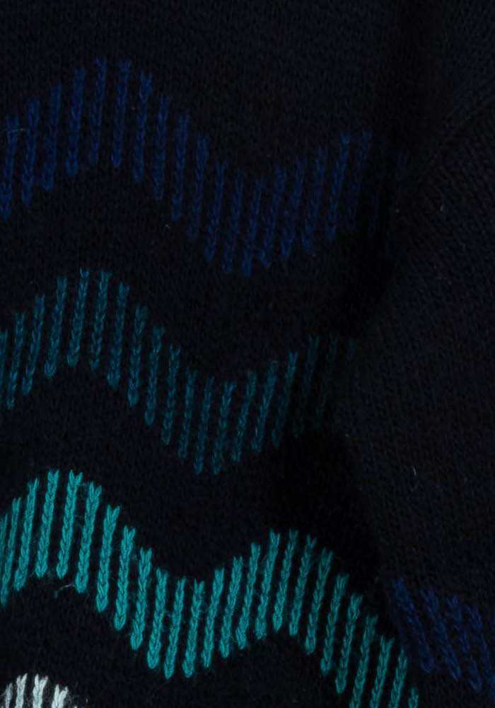 Pull Bleu et Vert - Taille S/36 de la marque La Fée Maraboutée | PARAD101106 - Vendu par Paradigme - Image 3