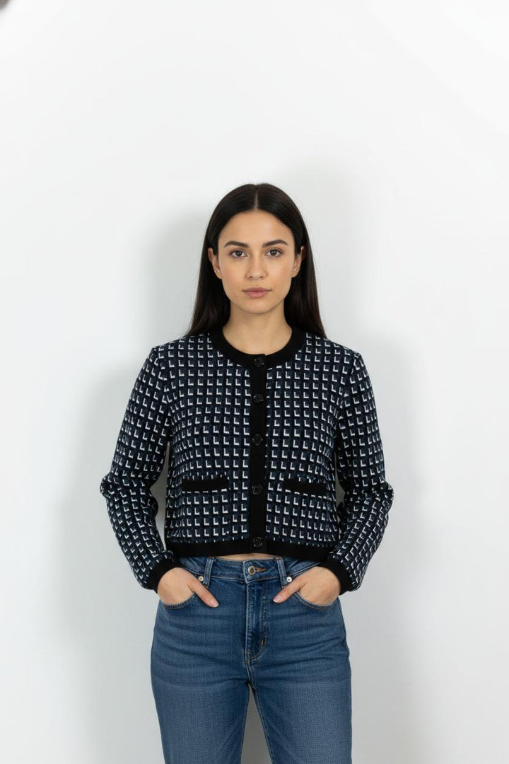 Gilet Bleu et Noir - Taille M/38 de la marque La Fée Maraboutée | PARAD101108 - Vendu par Paradigme - Image 1