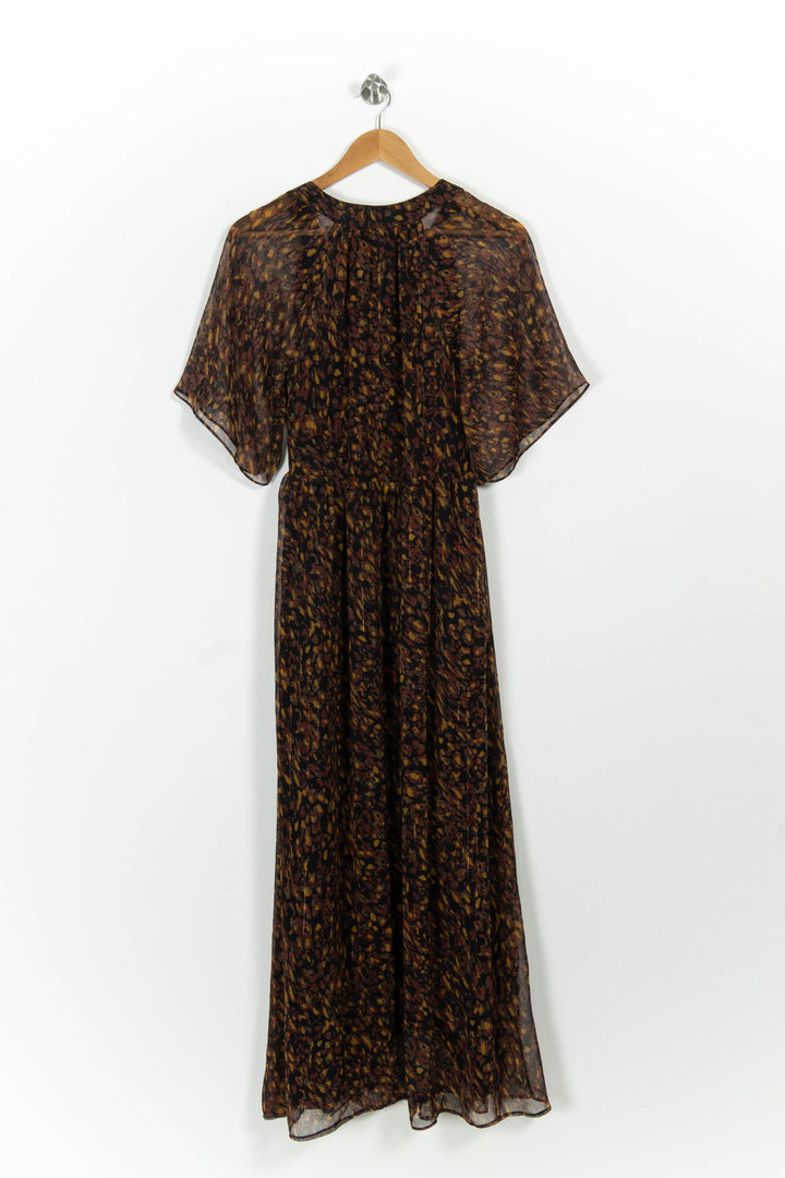 Robe Longue Marron et Noire - Taille S/36 de la marque Sud express | PARAD101112 - Vendu par Paradigme - Image 4